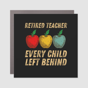 Teacher retirement fathers day retro vintage car magnet