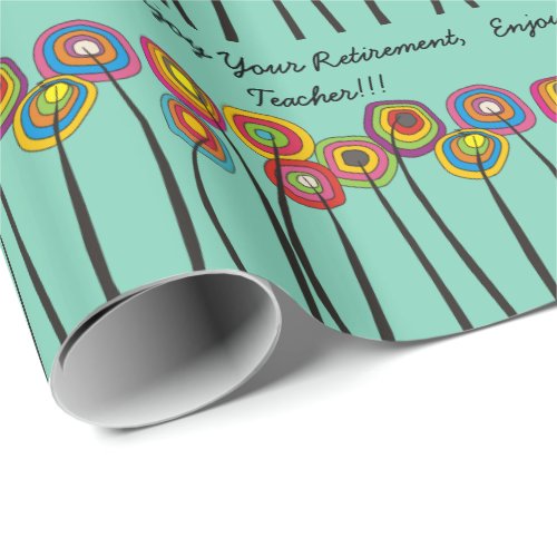 Teacher Retirement Gift Wrapping Paper 7