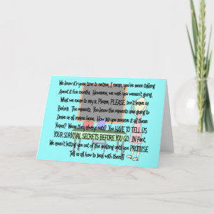 Teacher Retirement "Insane Parents" Story Art Gift Card