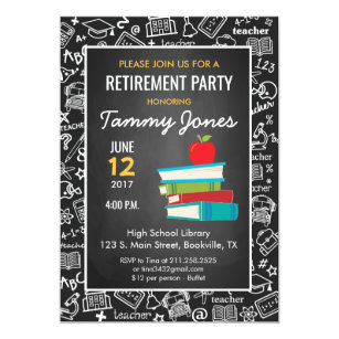 Funny Teacher Retirement Invitations 5