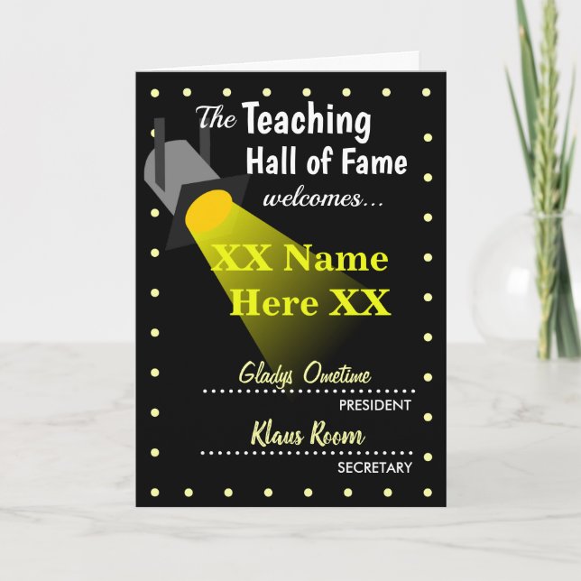 Teacher | Retirement | Joke | Funny | Personalise Holiday Card (Front)