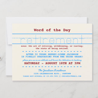 Teacher Retirement Party Invitation