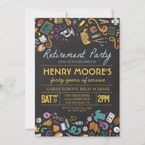 Teacher Retirement Party Invitation