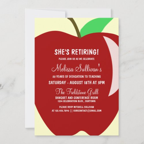 Teacher Retirement Party Invitation