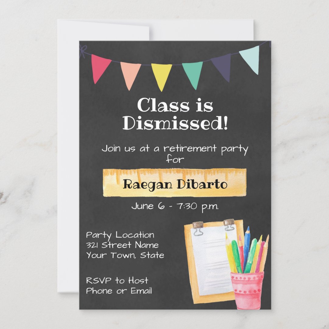 Teacher Retirement Party Invitation | Zazzle