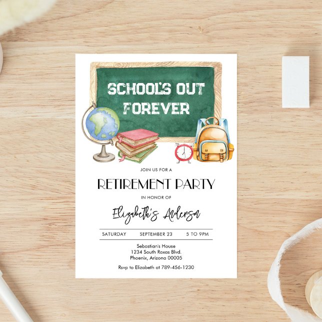 Teacher Retirement Party Invitation (Creator Uploaded)