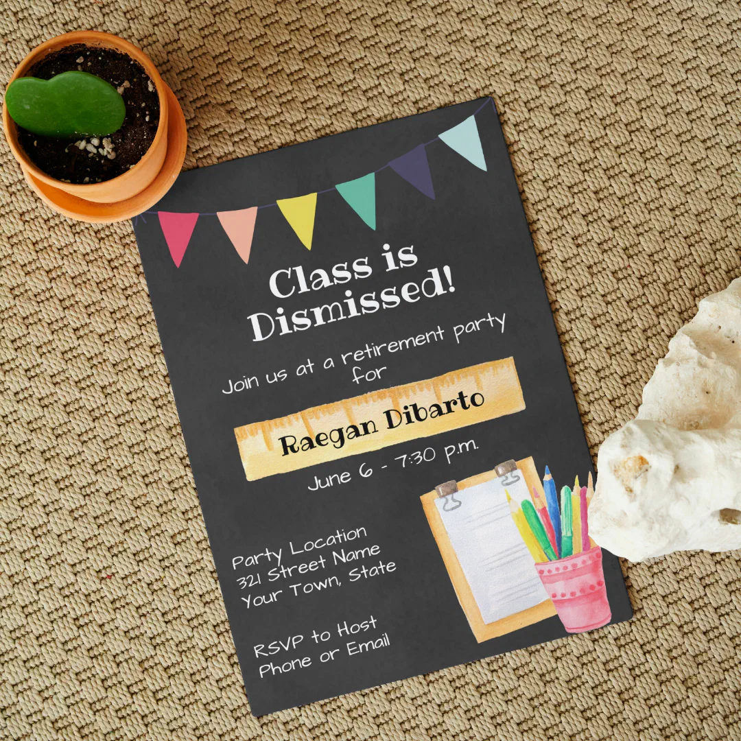 Teacher Retirement Party Invitation (Creator Uploaded)