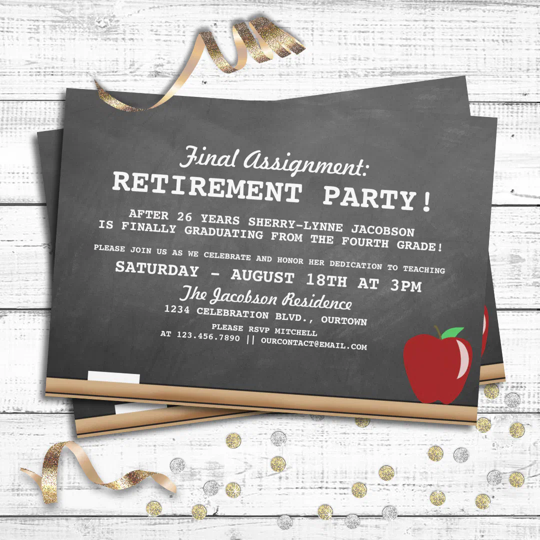 Teacher Retirement Party Invitation (Creator Uploaded)