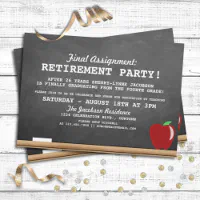 teacher retirement invitations