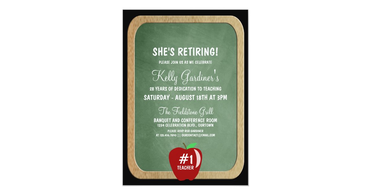 Teacher Retirement Party Invitation | Zazzle.com