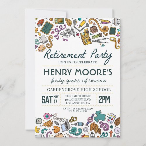 Teacher Retirement Party Invitation