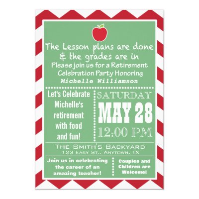 teacher retirement invitation