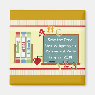 Teacher Retirement Party Save the Date Magnet