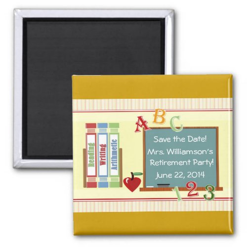 Teacher Retirement Party Save the Date Magnet