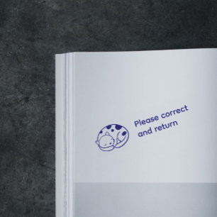 Teacher Reward Cat Please Correct Pocket Stamp