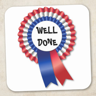 Teacher Reward Stickers - Red White Blue Rosette