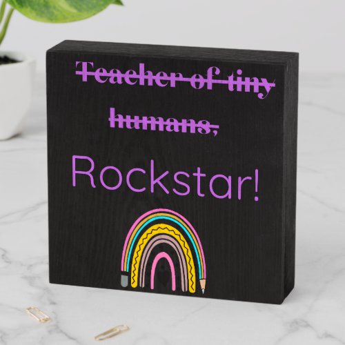 Teacher Rockstar _ Fun Rainbow Teacher Sign Decor