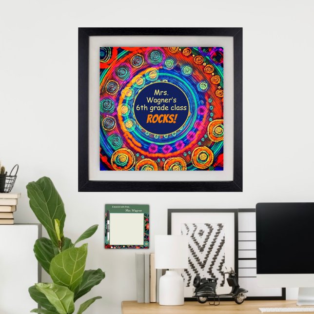 Teacher’s Name and Class Rock, Colorful Fun Poster (Creator Uploaded)
