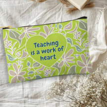 Teacher Saying Lime Green Botanical