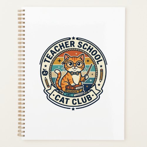Teacher School Cat Cute Kitty Design - Teacher Sch Planner