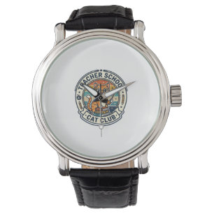 Teacher School Cat Cute Kitty Design - Teacher Sch Watch