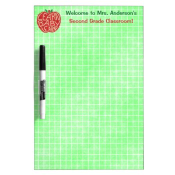 Teacher School Classroom Apple | Learn Baby | Name Dry-erase Board by HaHaHolidays at Zazzle