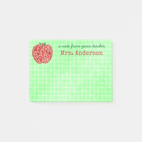 Teacher School Classroom Apple  Learn Baby  Name Post_it Notes