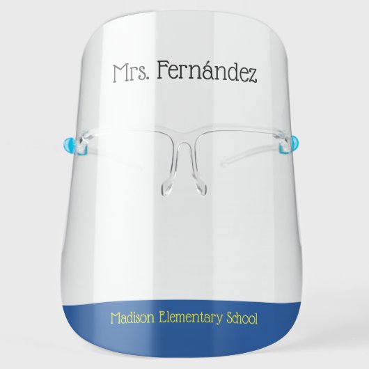 Teacher School Face Shield (Front)