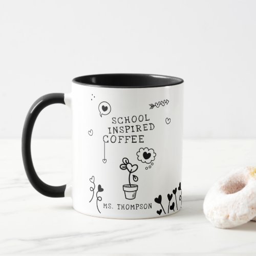TEACHER SCHOOL Inspired Coffee Funny Girly Name Mug
