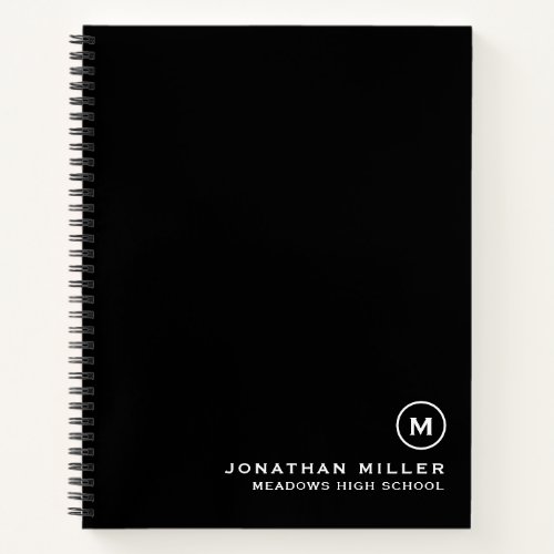 Teacher School Monogram Notebook