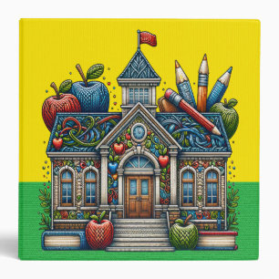 Teacher School - See Back - 3 Ring Binder