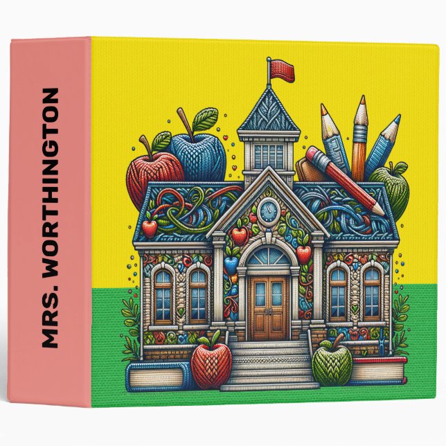 Teacher School - See Back -  3 Ring Binder (Front/Spine)