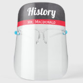 Teacher School Subject Classroom Education Face Shield (Front)