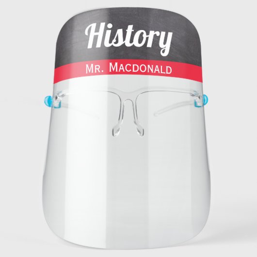 Teacher School Subject Classroom Education Face Shield (Front)