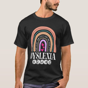Teacher School Support Reading Dyslexia Squad Ther T-Shirt