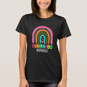Teacher School Support Reading Dyslexia Squad Ther T-Shirt