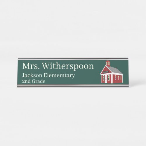 Teacher Schoolhouse Chalkboard Color Name Plate