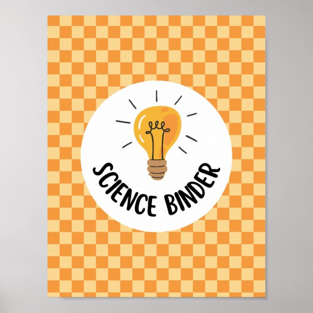 teacher science binder insert or classroom poster (Front)