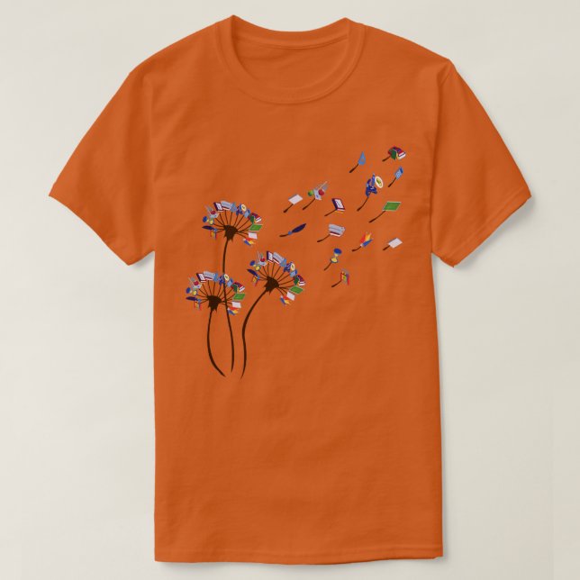 Teacher Shirt Dandelion Teacher Lover (Design Front)