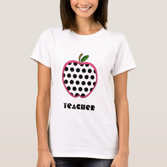 Teacher Shirt - Polka Dot Apple
