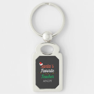 Teacher Simple Christmas Thank You Rainbow Gift Keychain