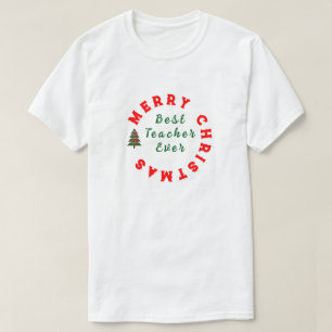 Teacher Simple Christmas Thank You Rainbow Gift T-Shirt
