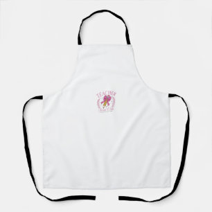 📚✨ Teacher Social Club Pink Pencil Bow Design Apron