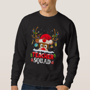 Teacher Squad Reindeer  Teacher Christmas For Men  Sweatshirt