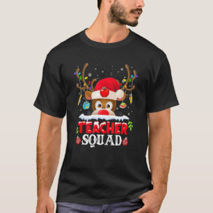Teacher Squad Reindeer  Teacher Christmas For Men  T-Shirt