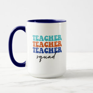 Teacher Squad Wordart Mug