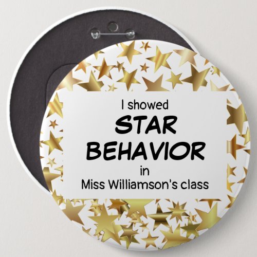 Teacher STAR BEHAVIOR Pupil Award Button