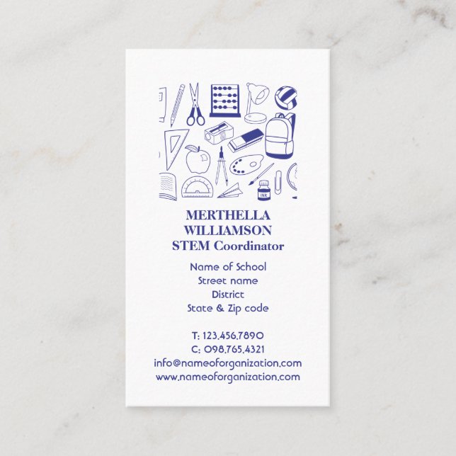 TEACHER | STEM Equipment | Photo Business Card (Front)