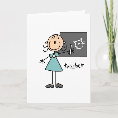 Teacher Stick Figure Card