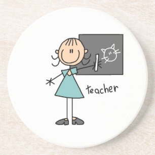 Teacher Stick Figure Coaster